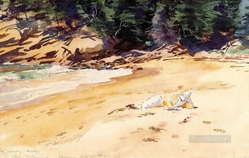 Sand Beach Goleta Head Maine John Singer Sargent Pinturas al óleo